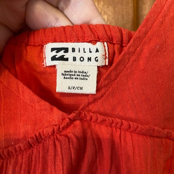 Billabong Juniors Float Away Mini Dress Baby Doll Swing Spaghetti Strap Size S - Picture 2 of 8